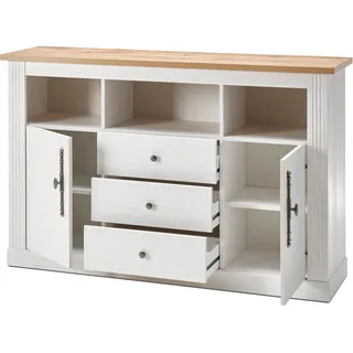 Home Affaire Sideboard HOME AFFAIRE "Westminster BESTSELLER", pinie weiß, wotan eiche, B:150cm H:96cm T:41cm, Sideboards, Sideboard, im romantischen Landhausstil
