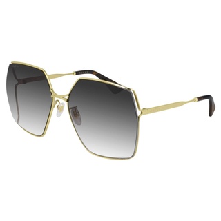 GUCCI Womens GG0817S Sunglasses, Gold-Gold-Grey, 65