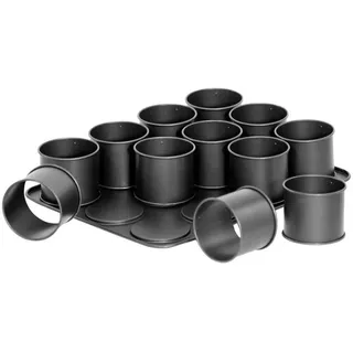 Zenker Muffinform , Schwarz , Metall , 30x6.5x38 cm , antihaftbeschichtet , Backen & Backzubehör, Backformen, Muffinformen