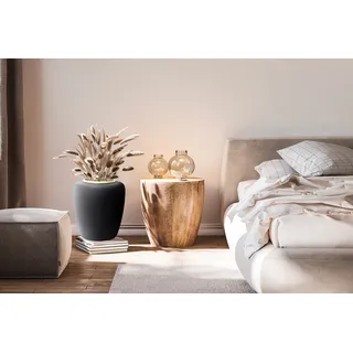 Kayoom Dekovase KAYOOM "Vase Art Deco 2025", rosa (schwarz, roségold), B:33,5cm Ø:33,5cm, Eisen, Vasen, Handarbeit, zeitloses Design, schicke Matt-Finish-Oberfläche