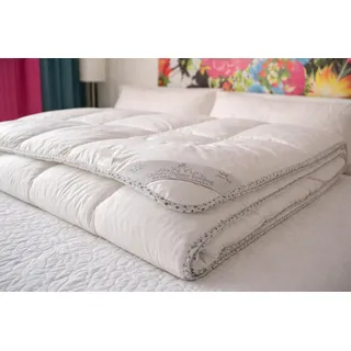 Merino Wool Luxuriöse Alpaka-Bettdecke aus Alpakawolle, Steppdecke – Ganzjahr/Saison (140 x 200 cm, Einzelbett)