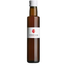 Bio Erdbeeressig 250ml - reiner Gärungsessig - fruchtig würziger Geschmack - aus heimischen Erbeeren von Bioweingut Heideboden