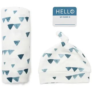 Lulujo Blaue Dreiecke Musselin - Multicolor - One Size