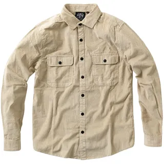 West Coast Choppers Hill Country Cord Langarmhemd - Sand - M
