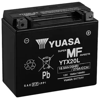 Yuasa Ytx20l Agm-batterie - Silver / White / Black - One Size