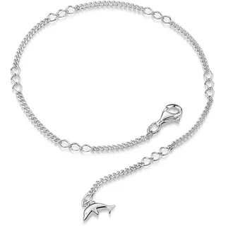 Delfin Armband Damen Silber 925 - Fußkettchen mit Anhänger SA-35