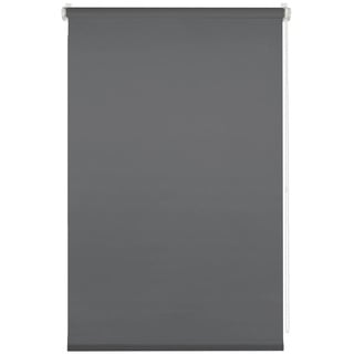 Deco Company Klemmrollo, Blickdicht, Lichtdurchlässig, Lichtschutz, Blendschutz, Rollo für Fenster ohne Bohren, Polyester, Anthrazit, 60 x 150 cm