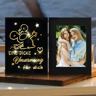 ZJZG Beste Freundin Geschenke, Led Bilderrahmen Personalisiert Geschenke für Freundin, Geschenk Freundin Geburtstag, Geschenke für Freundin Frauen Schwester zum Weihnachten Geburtstag