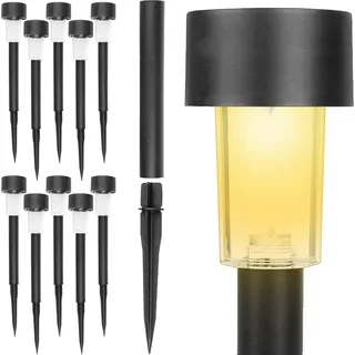 Solarlampen für Außen 10 Stücke - Gartendeko für Draußen Wetterfest - Garten Deko Draußen Zubehör 23859