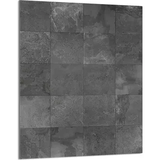 Herdabdeckplatte 40x52 Glaskeramikkochfeld Abdeckung Spritzschutz Glasplatte Deko Schneidebrett, Muster Grau
