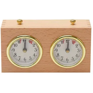 Schachuhr Timer, Schachuhren Analog Mechanischer Countdown Schachuhr Mechanisch, Analog Chess Clock, Professionelle Schachuhr, Internationaler Holz Wettbewerb Timer für Turnier Brettspiel (Retro)