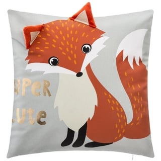 Atmosphera - Kinderkissen Fuchs - Baumwolle - 40x40 cm - Mehrfarbig