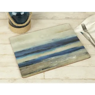 Creative Tops PREMIUM Tischsets, 4er-Set, Tischsets mit Korkrücken und abgerundeten Ecken, Kollektion mit abstraktem Meeresblick, 4 Tischsets, je 40cm x 29cm