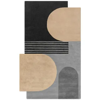 Xora Wollteppich , Creme , Textil , Abstraktes , rechteckig , 120x180 cm , Reach, AZO-frei, Bsci, Handmade in India , für Fußbodenheizung geeignet , Teppiche und Böden, Teppiche, Moderne Teppiche