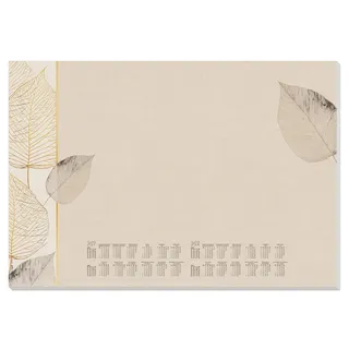 SIGEL H7315 Papier-Schreibtischunterlage DIN A2, Kalender 2027 2028, 30 Blatt, Natural Leaves, Schreibunterlage zum Abreißen aus nachhaltigem Papier