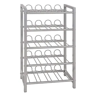 Haku-Möbel Weinregal 34 x 22 x 59 cm Silber