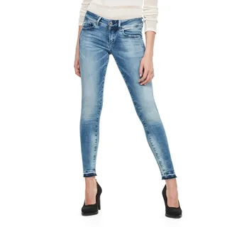 G-Star Lynn Mid Skinny Ripped Edge Ankle Jeans - Sun Faded Azurite - 26 - 32