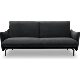 DOMO. collection Sofa Salta, 2-Sitzer Couch mit Schlaffunktion, 200 x 120 cm Liegefläche, modernes 2er Schlafsofa, Schlafcouch, Gästebett, 230 x 95 x 102 cm (BxTxH), schwarz