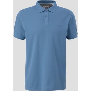 S.Oliver Poloshirt aus Baumwollpiqué, Herren, blau, S