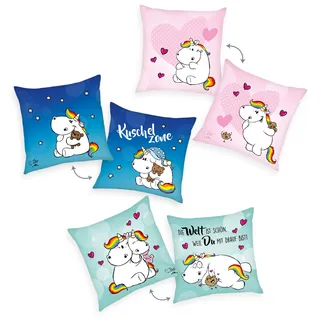 Herding Pummeleinhorn Kissen 40 x 40 cm Mehrfarbig