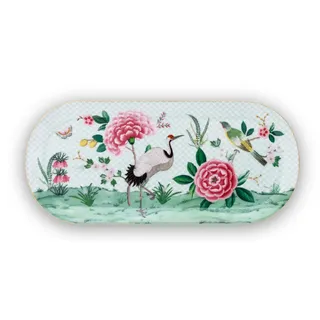 Pip Studio Blushing Birds Tortenplatte White 33 x 15 cm