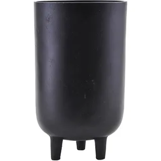 House Doctor Blumentopf, Jang, Schwarz oxidiert, Dm: 15 cm, h: 26 cm, Mangobaum, Eisen, Dia, Is0810