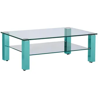 Xxxl Couchtisch , Türkis , Metall, Glas , rechteckig , eckig , 70x42.5x110 cm , Wohnzimmer, Wohnzimmertische, Couchtische, Couchtische Glas