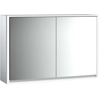 emco loft Lichtspiegelschrank, 1200mm, 2 Türen, Aufputzmodell, 979805118, Farbe: aluminium/spiegel