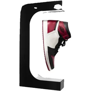 Schwebende Schuhpräsentation, magnetisches Schwebedesign, LED-Lichtrotation, weißes Licht