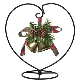 Fosinz Ornament-Präsentationsständer, Eisen-Hängeständer, Haken zum Aufhängen, Glaskugel, Luftpflanze, Terrarium, Ball, Weihnachtsdekoration, Heimdekoration, Hochzeitsdekoration
