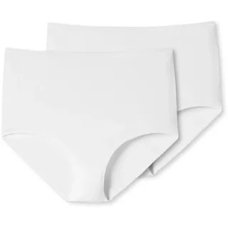 SCHIESSER Damen 2 Pack Maxi Slip Bio Baumwolle - 95/5 Organic Unterwäsche, Weiß_174387, 50 EU