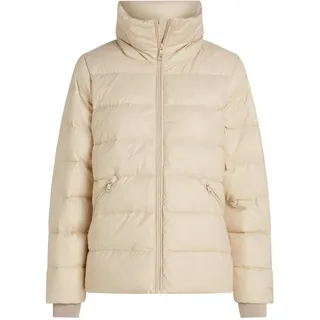 Tommy Hilfiger Damen Pufferjacke Down Funnel Jacket Kurz, Beige (Classic Beige), XL