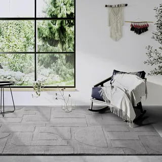 Villeroy & Boch »Alexis« rechteckig 10 mm Höhe Handgewebt, Wolle, Natur, Wohnzimmer, Geometrie, Boho, Design,
