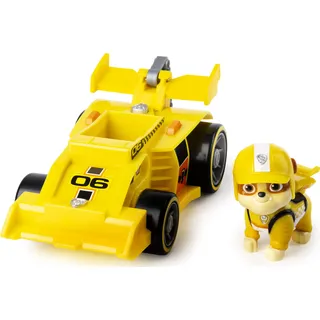 Spin Master PAW Patrol - Rubbles Race & Go Deluxe Basis Fahrzeug mit Figur (Ready, Race, Rescue)