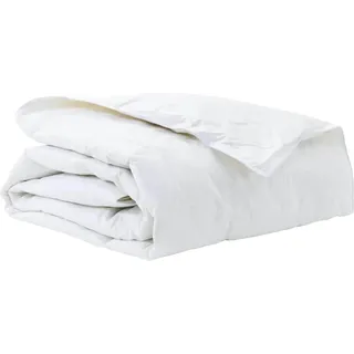 vidaXL Bettdecke Weiß 155 x 220 cm Feder - Weiß