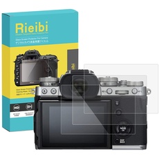 Rieibi 3 Stück Schutzfolie für Fujifilm X-T3 Displayschutzfolie, 0,33 mm, Härtegrad 9H, gehärtetes Glas, für Fuji XT3, Anti-Fingerabdruck, kratzfest, ultraklar