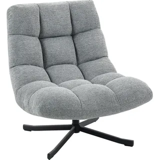 HOMCOM Loungesessel Chenille Stahl 75L x 95B x 90H cm Grau