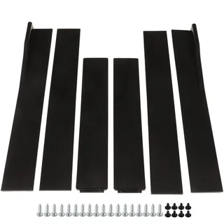 Untere Seitenschweller, Auto-Seitenschweller, 2,2 M, Glänzend Schwarz, Schweller Außen, Unterseite, Endlinie, Verlängerungen, Splitterlippen-Diffusoren