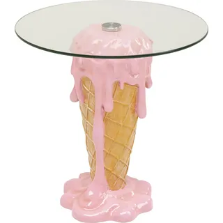 Kare DESIGN Beistelltisch Icecream 88052 Glas Rosa 48 cm