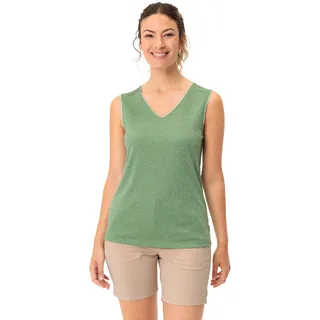 Funktionstop VAUDE "Women's Essential Top", Damen, Gr. 34, grün (willow grün), Jersey, Obermaterial: 100% Polyester, V-Ausschnitt, Tops Funktionstop, ärmelloses Design, mit V-Ausschnitt, ohne Verschluss, atmungsaktiv