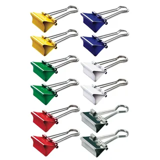 Maul Foldback-Klemmer rot 12er Pack Federstahl Büroclips