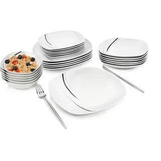 sänger Bilgola Black Lines Kombiservice 24-tlg. weiß