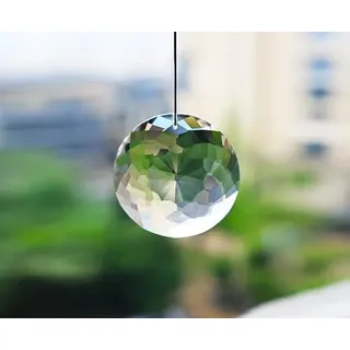 Bauhinia Hängende Kristalle Anhänger Kristall Regenbogen Sonnenfänger große Fensterprismen Suncatchers Ornament Regenbogenmacher Kristallanhänger (75 mm, rund)