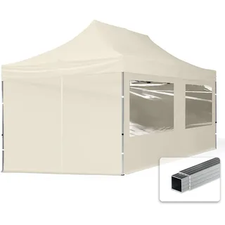 Faltpavillon Economy 3 x 6 m inkl. 4 Seitenteile creme 59023