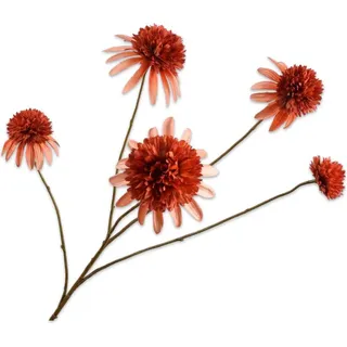 Silk-ka Kunstblume - Seidenblume Rudbeckia Zweig orange-braun 90 cm - Orange