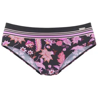 LASCANA Bikini-Hose Bohemian Schwarz/Pink 36