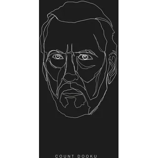 Komar Poster »Star Wars Lines Dark Side Dooku«, Star Wars, (1 St.), Kinderzimmer, Schlafzimmer, Wohnzimmer, schwarz-weiß