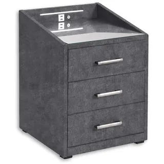ed exciting design Nachtschrank Moon 47 x 46 x 61 cm Grau