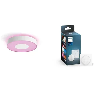 Philips Hue White & Color Ambiance Xamento Deckenleuchte M (2.350 lm) & Tap Dial Switch Drehschalter, weiß, personalisierbar via Hue App, Zubehör