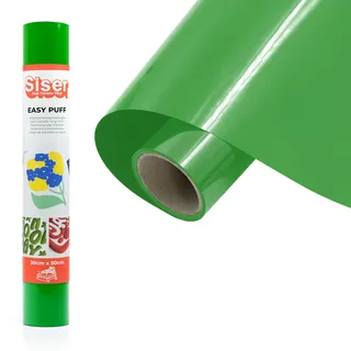 Siser Easy Puff - Apfelgrünes Thermotransfer-Vinyl 50 x 30 cm, Thermotransfer-Vinyl mit 3D-Effekt, für Schneideplotter